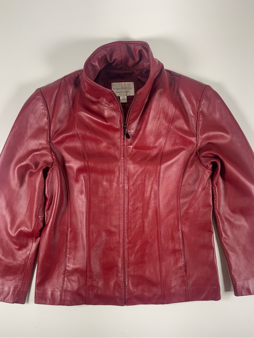 Worthington Rose Pink Leather Jacket Lining